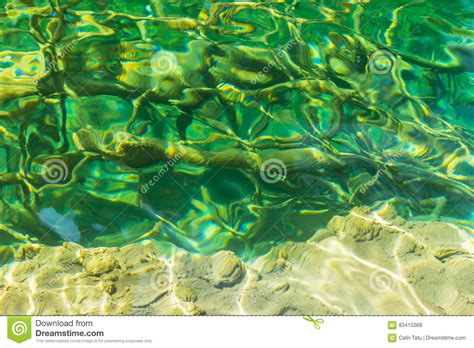 Blue Green Crystal Clear Lakes In Plitvice Croatia On A Bright Sunny