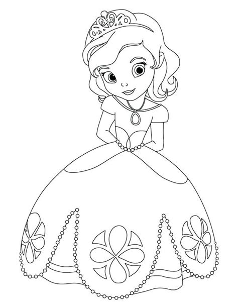 Some famous disney princesses (ariel, belle, jasmine, elsa. Sofia The First Disney Princess Coloring Pages at ...