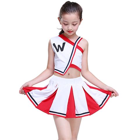 Girl Cheerleader Uniforms Children Cheer Team Suits Girls Cheerleading