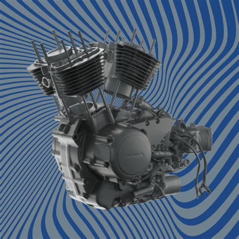Motorcycle Engine Hd Captured With A Handheld Artec 3d Scanner