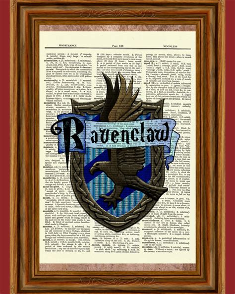 Ravenclaw Harry Potter Dictionary Art Print Book Picture Poster House