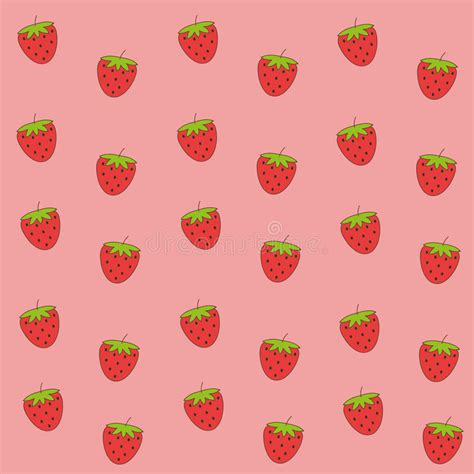 Check spelling or type a new query. Cute Pink Strawberry Wallpaper Stock Illustration ...