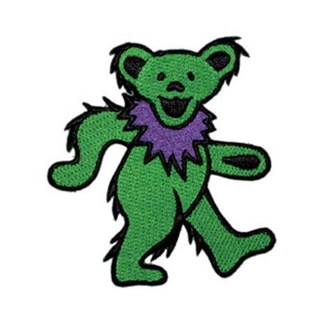 5 Inch Green Grateful Dead Dancing Bear Embroidered Iron On Etsy In 2021 Grateful Dead