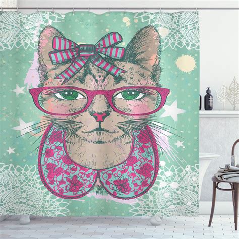 Cat-tastic Bathroom Style: Purrfectly Chic Shower Curtain for Feline