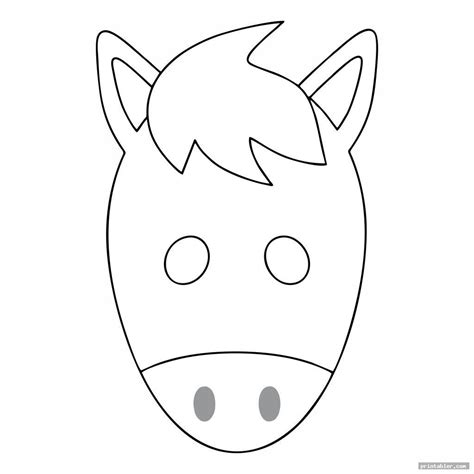 Cool Horse Mask Printable