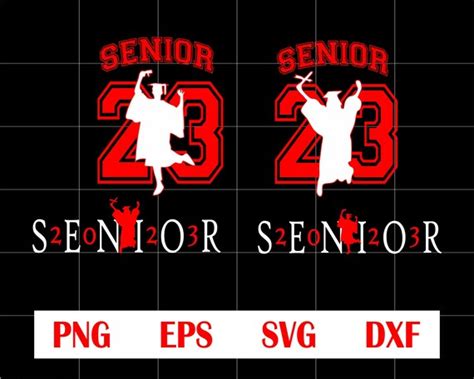 Senior 2023 Png Svg Dxf Eps Design Jumpman Senior Class Etsy