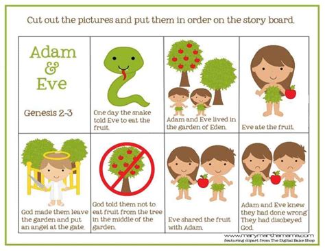 Adam And Eve Printables This Booklet Tells The Story Of Adam And Eve In