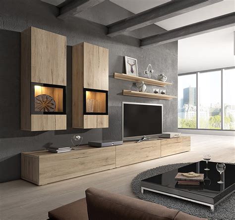 Modern Living Room Design Ideas With Baros Sonoma Oak Wall Unit Modern