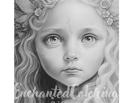 Little Cute Fairy Coloring Page Printable Adult Coloring Etsy