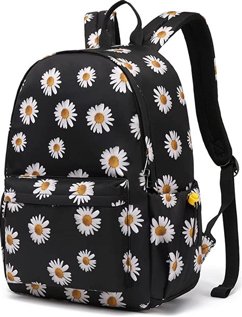 Daisy Floral Backpack For Girls Women Flower Teens School Bags