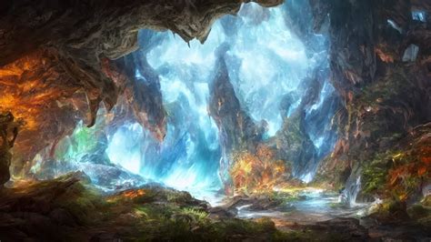 Crystal Cave Fantasy Artwork Very Very Very Stable Diffusion