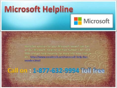 Microsoft Helpline 1 877 632 9994 Toll Free Number