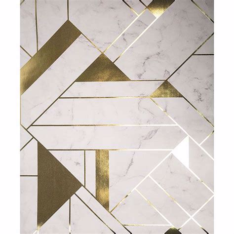 2834 M1468 Gulliver Off White Marble Geometric Wallpaper