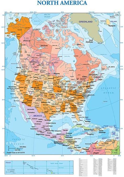 Landkarten Poster Landkarten Map Of North America Landkarte