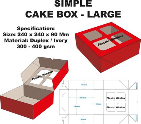 Very Cool And Simple Packaged Cake Box In Addition To Its Attractive Shape This Box Is Also