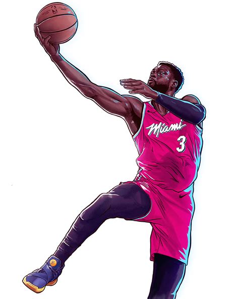 32 transparent png of miami heat logo. NBA DWYANE WADE BDAY ILLUSTRATION - MIAMI VICE EDITION on Behance | Nba basketball art, Dwyane ...