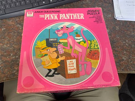 Vintage Pink Panther Puzzle We Give Pink Stamps Round 4426 Western