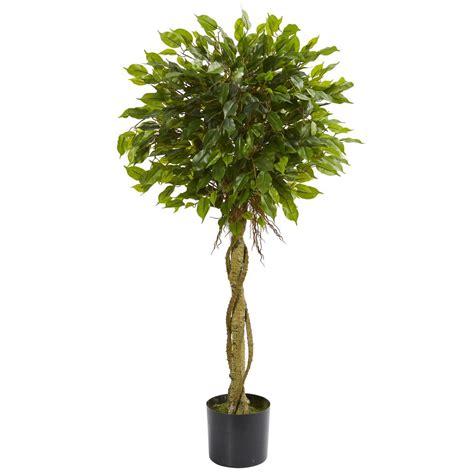Topiary trees can accept customized, do any sizes and shapes. Nearly Natural 4 ft. UV Resistant Indoor/Outdoor Ficus ...