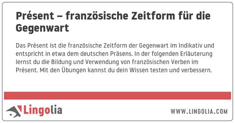 Als wahlpflichtfach ab der jahrgangsstufe 6 als zweite fremdsprache (englisch = erste fremdsprache), dreistündig. Présent - französische Zeitform für die Gegenwart