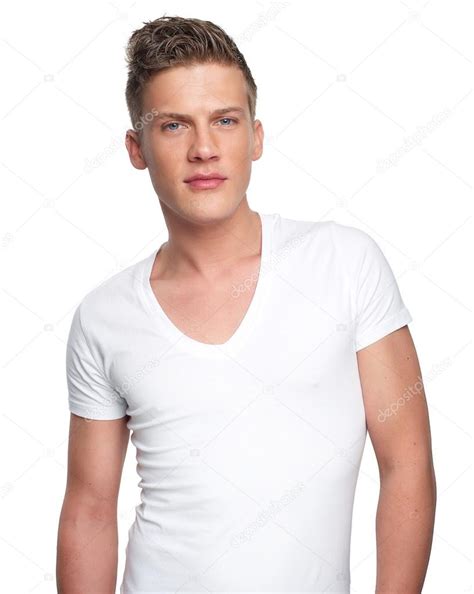 Handsome Man In White Shirt Stock Photo By ©mimagephotos 21978609