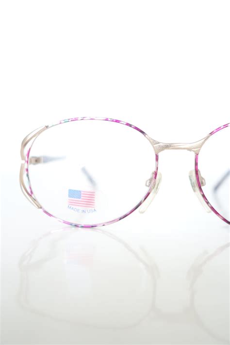 Purple 1980s Oversize Frames Geek Chic Womens Glasses Etsy In 2021