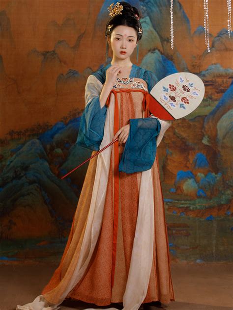 Chinese Traditional Hanfu Dress Tang Dynasty Clothing Female Fashion