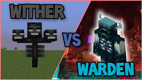 Warden Vs Wither Minecraft Youtube