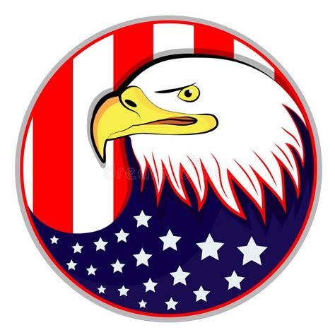 Bald Eagle American Flag Logo Stock Vector Illustration Of Creative
