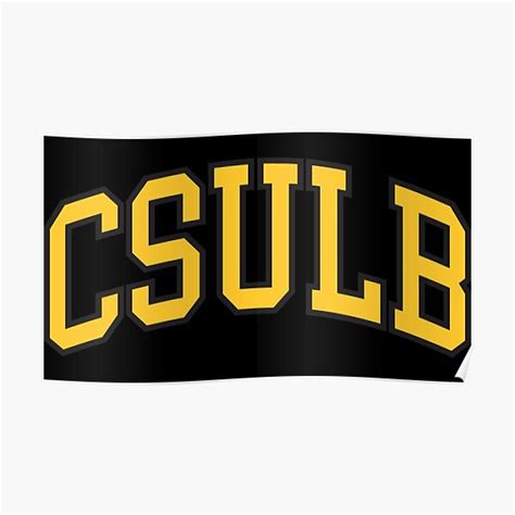 Csulb College Font Curved Poster By Scollegestuff Redbubble