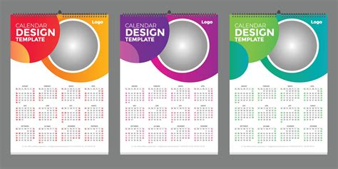 Single Wall Calendar 2022 Template Design With Vector Planner Diary