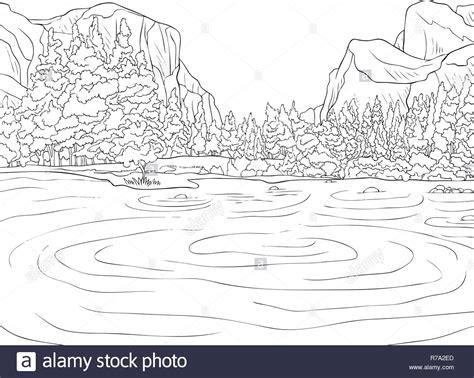 Showing 12 coloring pages related to mountains. A nature landscape with mountains and lake image for ...