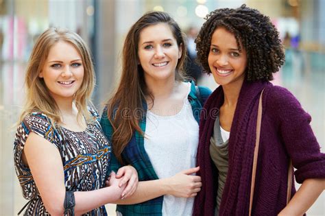 So to answer your question, i wouldn't know what to call them, cuz i don't really have any of the aforementioned; Three Female Friends Shopping In Mall Together Stock Photo ...