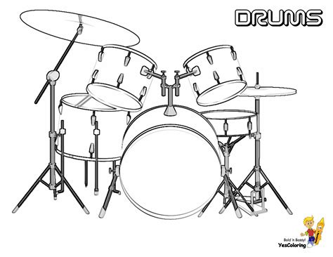 Majestic Musical Drums Coloring Drums Free Snare