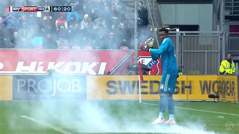 André onana, 24, aus kamerun ⬢ position: Ajax Amsterdam: Onana bekommt fast einen Böller ab ...