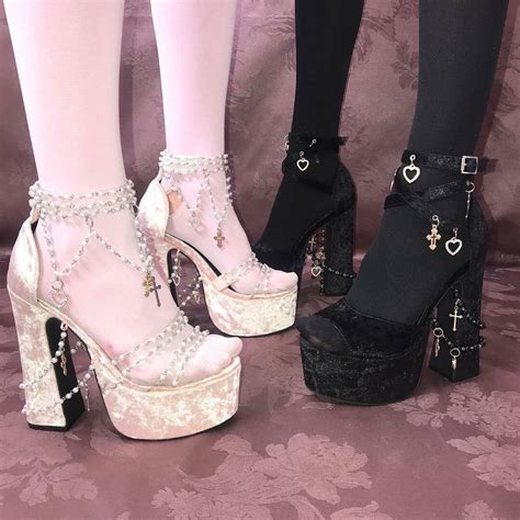 Pin By Adorbz Sarah On Clothes Goth Shoes Heels Fashion Shoes