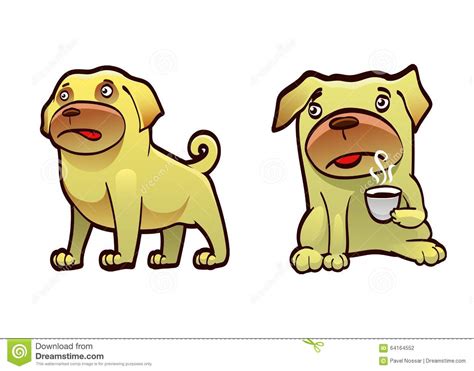 Cup Of Coffee For A Dog Stock Illustration Image 64164552