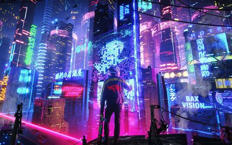 1920x1200 Neon City Pan 4k 1080p Resolution Hd 4k Wallpapers Images