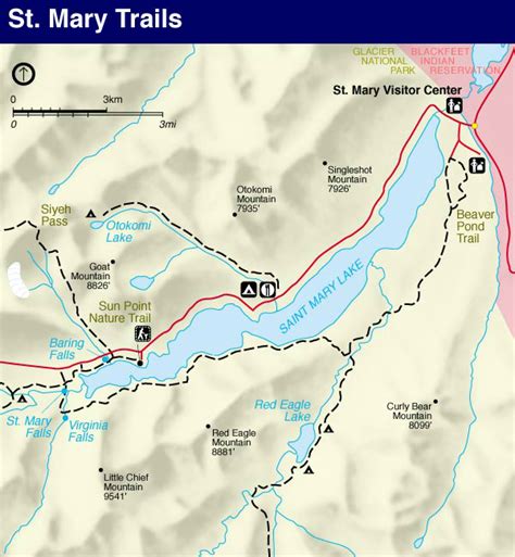 Day Hikes Of Glacier National Park Map Guide Ph