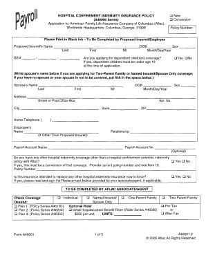 Aflac insurance offers a number of products, including life insurance, cancer policies, and more. aflac maternity leave coverage 2017 to Download in Word & PDF - Editable, Fillable & Printable ...