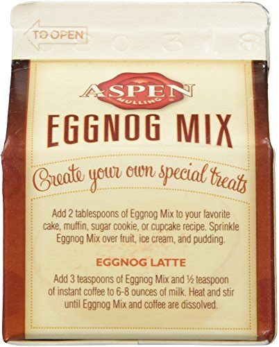 Aspen Mulling Spices Eggnog Mix 1 Carton Pricepulse