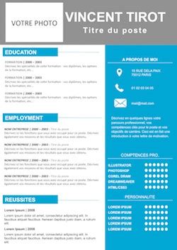 exemple de cv original - 2 colonnes