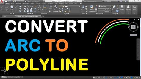 How To Convert Arc To Polyline In Autocad 2018 Youtube