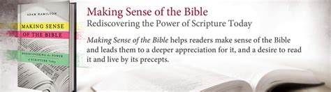 Making Sense Of The Bible · Author And Pastor Adam Hamilton Books