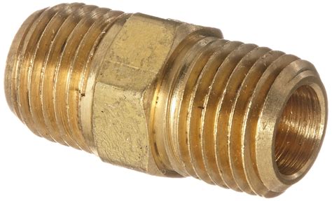 Anderson Metals 56122 Brass Pipe Fitting Hex Nipple 1 4 X 1 4 Npt Male Pipe Ebay