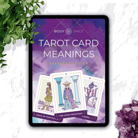 Free Printable Tarot Card Meanings Reference Guide