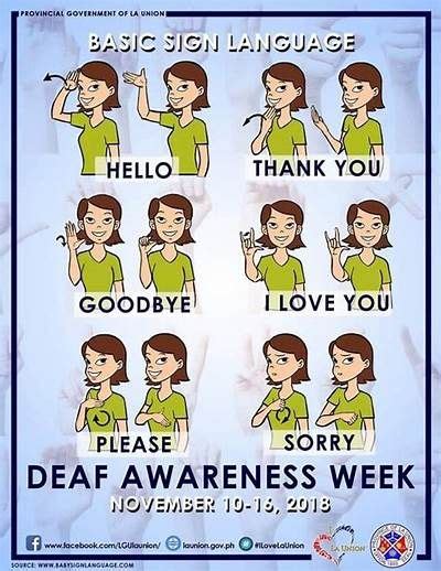 Basic Sign Language Chart Printable Free Easy Signs Sign Language