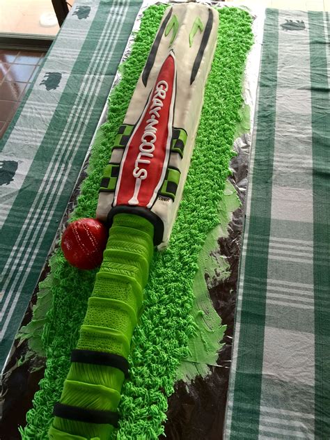 Cricket Bat Cake Cricket Cake Cricket Theme Cake Cricket Birthday Cake