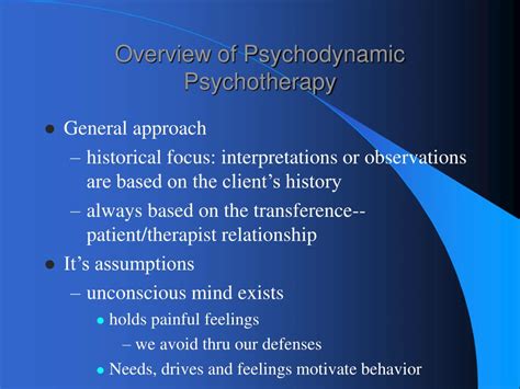 Ppt Introduction To Psychodynamic Therapy Powerpoint Presentation