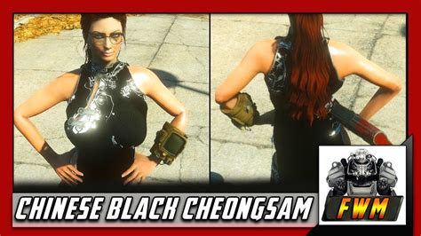 Fallout 4 Mods Clothing Chinese Black Cheongsam Pc Xbox Ps4 Youtube