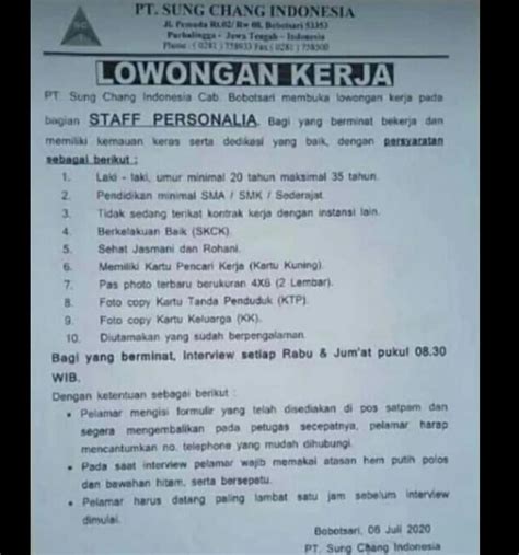 Info lowongan kerja di purbalingga, banjarnegara, purwokerto dan sekitarnya. Loker Purbalingga Pabrik Wig : Info Lowongan Kerja Pt ...